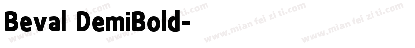 Beval DemiBold字体转换